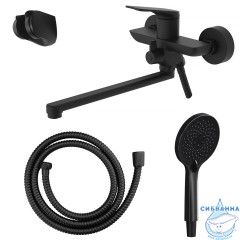 Смеситель для ванны Azario Lursy AZ-K1749B (черный матовый)