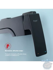 Смеситель для ванны Raglo R02.30.06 с душевым гарнитуром (черный)