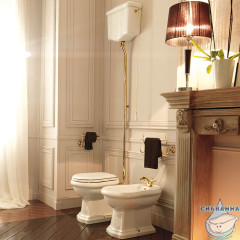 Унитаз напольный Kerasan Retro 101101 с высоким бачком, без сиденья