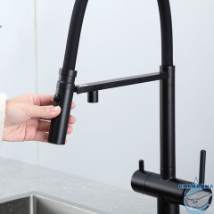 Смеситель кухни Gappo G4397-86 (черный матовый)