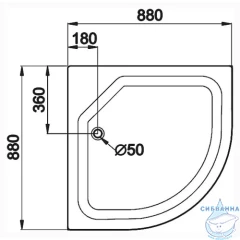 Акриловый поддон Triton 90x90 Щ0000060529