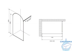 Walk-in Abber Immer Offen 120 см AG64120BN