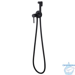 Встраиваемый смеситель с гигиеническим душем ABBER Wasser Kreis AF8125B (черный матовый )