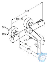Смеситель для ванны Kludi Zenta SL 351013938 (черный матовый)