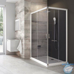 Боковая стенка с дверью Ravak Blix BLRV2K-120 профиль белый, стекло графит 1XVG0100ZH