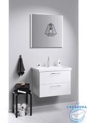 Тумба подвесная Aqwella Classic Манчестер 70 с раковиной Фостер 70 белый