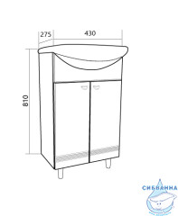Тумба под раковину 1Marka Story 45Н белый глянец