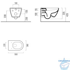 Унитаз подвесной GSI Pura 8815FR504 (без сиденья)
