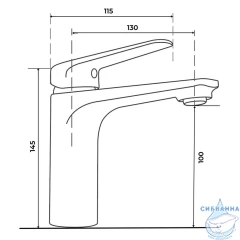 Смеситель для раковины Calypso CS1076-9 (графит)