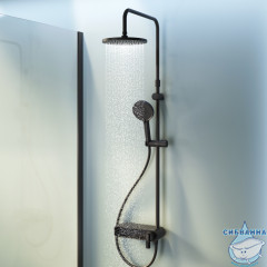 Душевая система Am.Pm X-Joy 220 1 режим F0785A722 (черный матовый)
