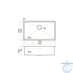 Кухонная мойка Omoikiri Taki 74-U/IF-IN нержавеющая сталь