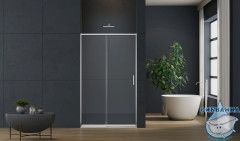 Дверь в нишу Vincea Soft 100 профиль хром, стекло прозрачное VDS-3SO2100CL