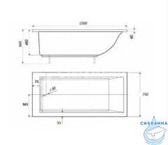 Ванна из искусственного камня Toni Arti Pietra 150х70 TA-PPA15070 (белый)