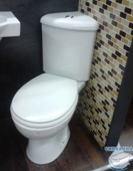 Унитаз напольный угловой Vitra Arkitekt 9754B003-7200 с бачком и сиденьем 