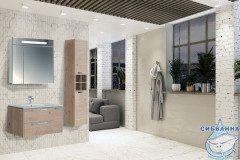 Тумба Roca Lago 80 с раковиной Roca Victoria 80 светлый дуб