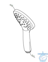 Лейка для душа Am.Pm Gem  110 F0290100 3 режимa (хром)