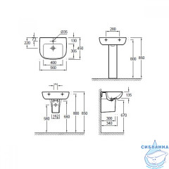 Раковина 56 см Jacob Delafon Odeon Up E4737-00