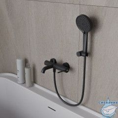 Смеситель для ванны Oliveeka Y-Line OL-639017-MB (черный матовый)