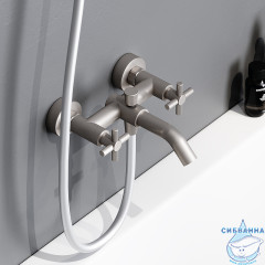 Смеситель для ванны Damixa RedBlu Neo Classic 281000000 (никель)