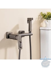 Встраиваемый смеситель с гигиеническим душем Raglo R51.51.09 (графит)