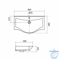 Мебельная раковина Акватон Беверли 80 1WH302422