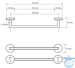 Полотенцедержатель Bemeta Dark 104204010