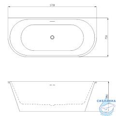 Акриловая ванна Azario Elcon 170х75