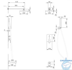 Душевая система Abber Weiss Insel 250 1 режим AF8017 (хром)