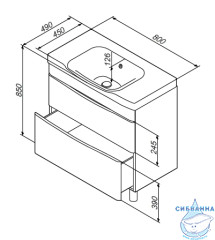 Тумба под раковину Am.Pm Like 80 M80FSX0802WG