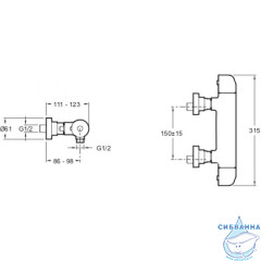 Смеситель для душа Jacob Delafon Villette E23720-CP (хром)