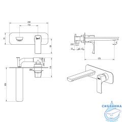 Смеситель для раковины встраиваемый Lemark Ursus LM7226BG (брашированное золото)