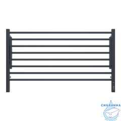 Полотенцесушитель электрический Terminus Горизонт П8 60х100 (с возможностью скрытого подключения, подключение справа) (черный муар)