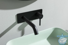 Смеситель для раковины встраиваемый Allen Brau Priority 265355 (черный матовый)