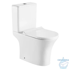 Унитаз напольный безободковый Azario Fretta Round с бачком и сиденьем Soft Close (микролифт) AZ-7121