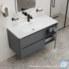 Тумба под раковину IDDIS Edifice 100 см темно-серый EDI10D0i95