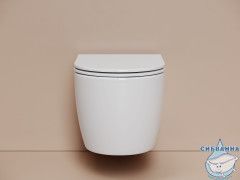 Инсталляция Loranto 4501 с кнопкой смыва Loranto 7313 черный матовый,  в комплекте с унитазом Azario Uno с сиденьем Soft close (микролифт) 