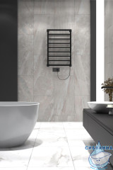 Полотенцесушитель электрический Indigo Crete (с таймером) 50х80 черный муар (с возможностью скрытого подключения, подключение R)