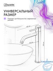 Смеситель для раковины Lemark Зенит LMF-1615S-BRGMN (графит)