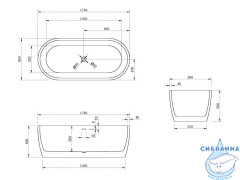 Акриловая ванна Abber 176х80 AB9219