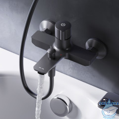 Смеситель для ванны Am.Pm X-Joy F85A10522 (черный матовый)