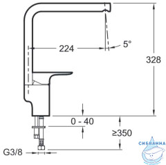 Смеситель для кухни Jacob Delafon Aleo+ E72358-CP