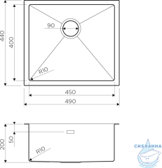 Кухонная мойка Omoikiri Taki 49-U/IF-IN 4973045