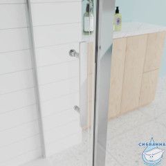 Душевое ограждение Veconi Эво 100x80 профиль хром, стекло прозрачное E1-SP-CH-10080-01-C9 (без поддона)