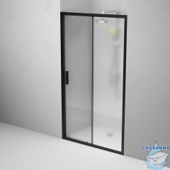 Дверь в нишу AM.PM Gem W90G-110-1-195BM 110 см профиль черный, стекло матовое