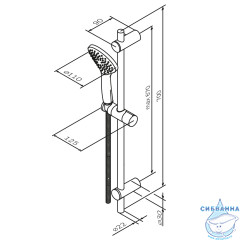 Душевой гарнитур Am.Pm Gem 3 режимa F0190100  (хром)