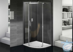 Душевое ограждение Bas Galaxy R-100-C-CH профиль хром, стекло прозрачное (без поддона)