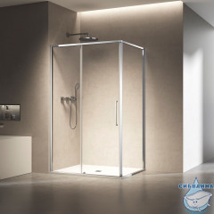 Душевое ограждение Vincea Slim 130x90 профиль хром, стекло прозрачное VSR-6SL9013CL