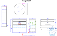 Тумба Aqwella Fargo 100 с раковиной Фостер 100 дуб балтийский
