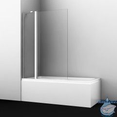 Шторка для ванны Wasserkraft Berkel 48P 8P02-110 Fixed 110x140 профиль хром, стекло прозрачное