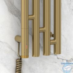Полотенцесушитель электрический Сунержа Кантата 150 (с возможностью скрытого подключения слева) (золотой шёлк)
